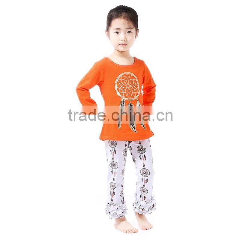 orange kids clothes children girls boutique clothing girls frock patterns childrens boutique top and pants ruffle outfit