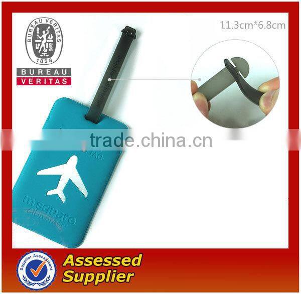 promotional debossed soft PVC travel luggage tag wholesale