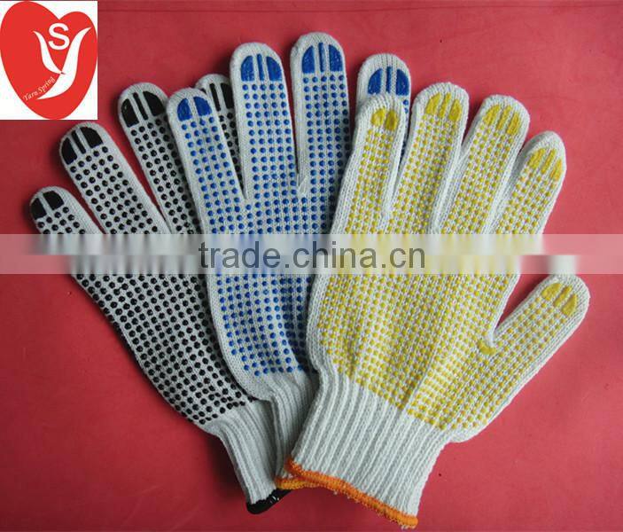 Strong and durable industrial PVC cotton gloves