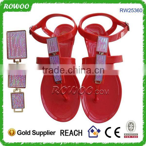 Wholesale pvc jelly color shoes women sandals