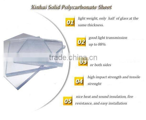 Orange polycarbonate solid sheet/Policarbonato/Polycarbonate sheet price