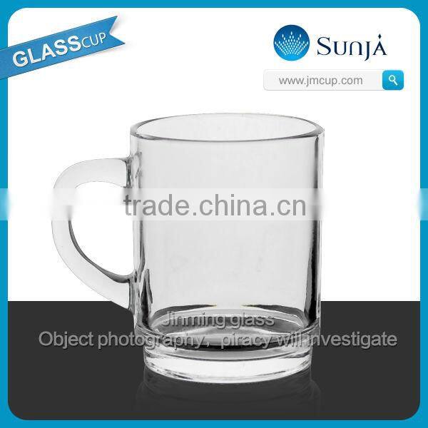 SH318 Carton Tulip glass milk cup mugs children favorite Carton Tulip glass mugs milk mugs with handle