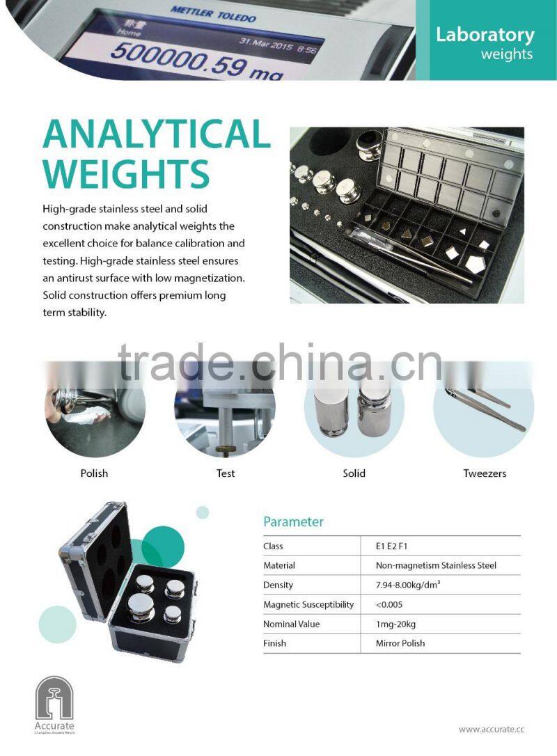 changzhou 500g M1chromed steel calibration weights, Oiml weihgt for scale , standard weight for lab scale