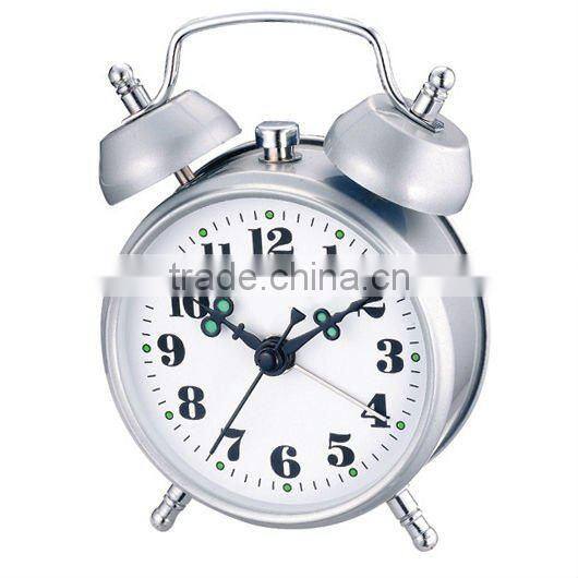 3 inches metal twin bell mechanical alarm clock