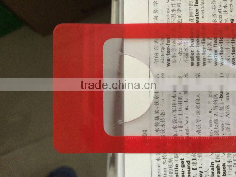 Plastic Bookmark ruler magnifier