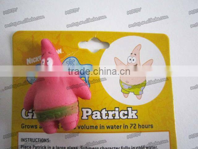 Magic Spongebob growing sponge toys in water growing patrick toy patrick star for baby fun magic growing sponge
