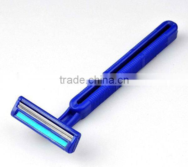 plastic handle stainless steet blades shaving kit (razor with shaving cream )