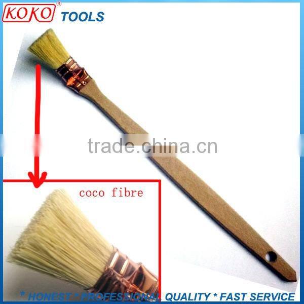 koko08 wooden handle acrylic bristles copper ferrule angle radiator paint brush