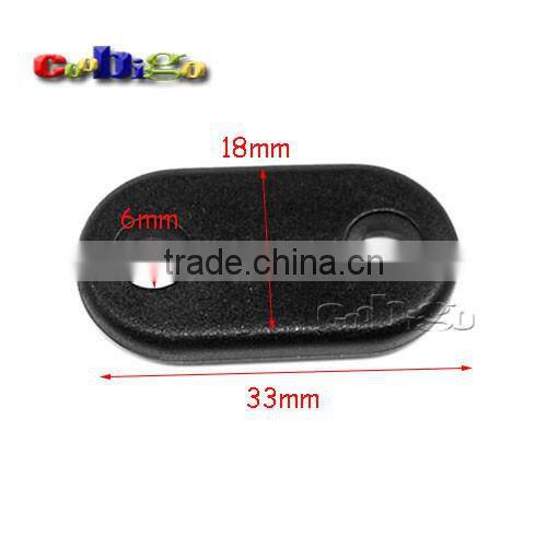 Connector Piece Stopper Cord Lock Slider Plastic Black Toggle Clip Hole Size 6mm(1/4") #FLC114-B