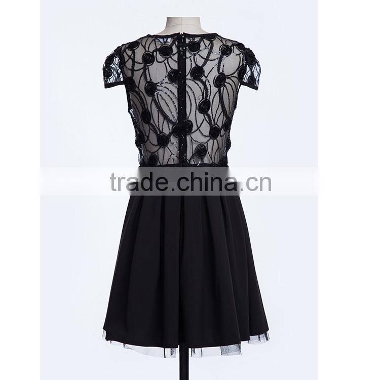Free sample New fashion OEM Customized sizes latest dress patterns party wear western chiffon dress for lady