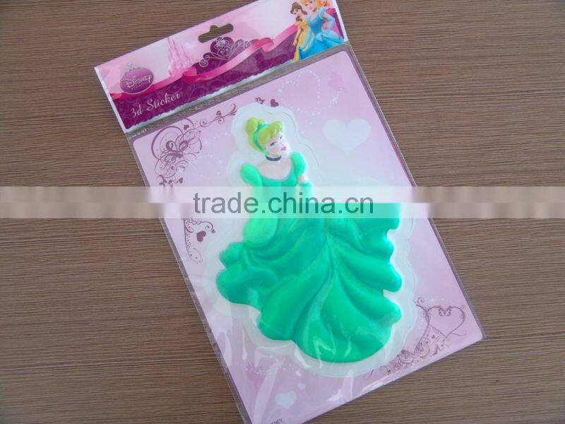kids cute cartoon 3d pvc sticker,pvc sticker paper,3d pvc floor sticker