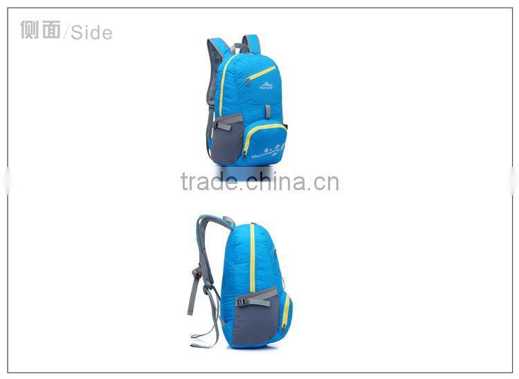 promotional folding travel backpacks bag,casual sports folding backpack,waterproof foldable leisure backpack