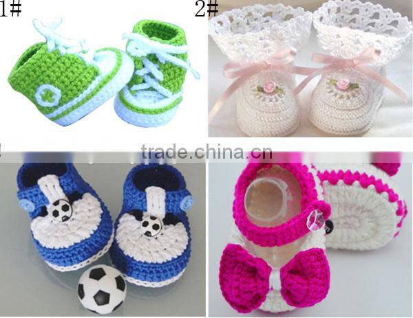 Best selling nice design pretty crochet baby booties