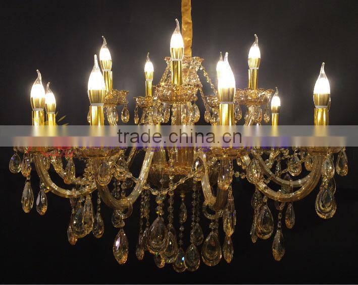 Amber Crystal Chandelier light