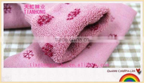 winter hot sale thick warm snow pattern new arrival terry socks for women