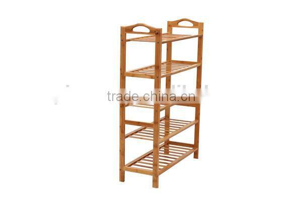 Best bamboo houseware,5 tiers standing shoe rack
