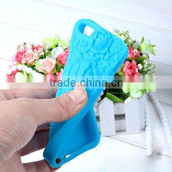 Wholesale mobile flower silicone phone case for iphone