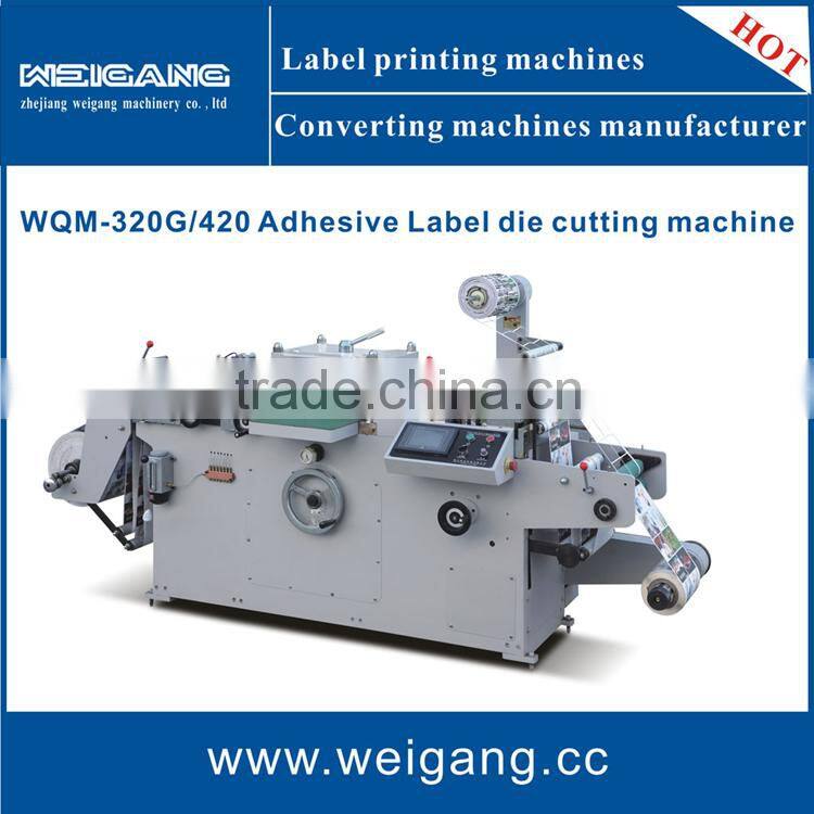 WQM-420 Roll to roll / roll to sheet / label die cutting machine with hot stamping / lamination / punching function