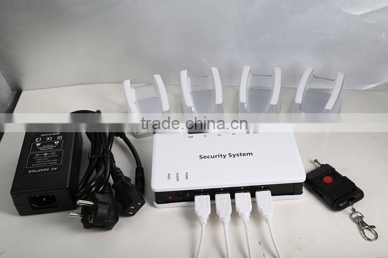 Entire equipment multiple multi-port for mobile phone store security alarm system with 4ports