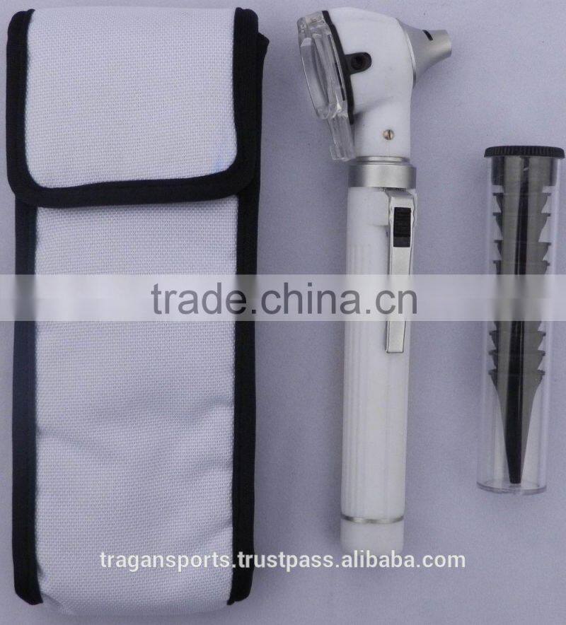 Professional Black Color Mini Fiber Optic Otoscope / Fiber Mini Otoscope / Fiber optic Opthalmoscope & Otoscope Diagnostic Sets