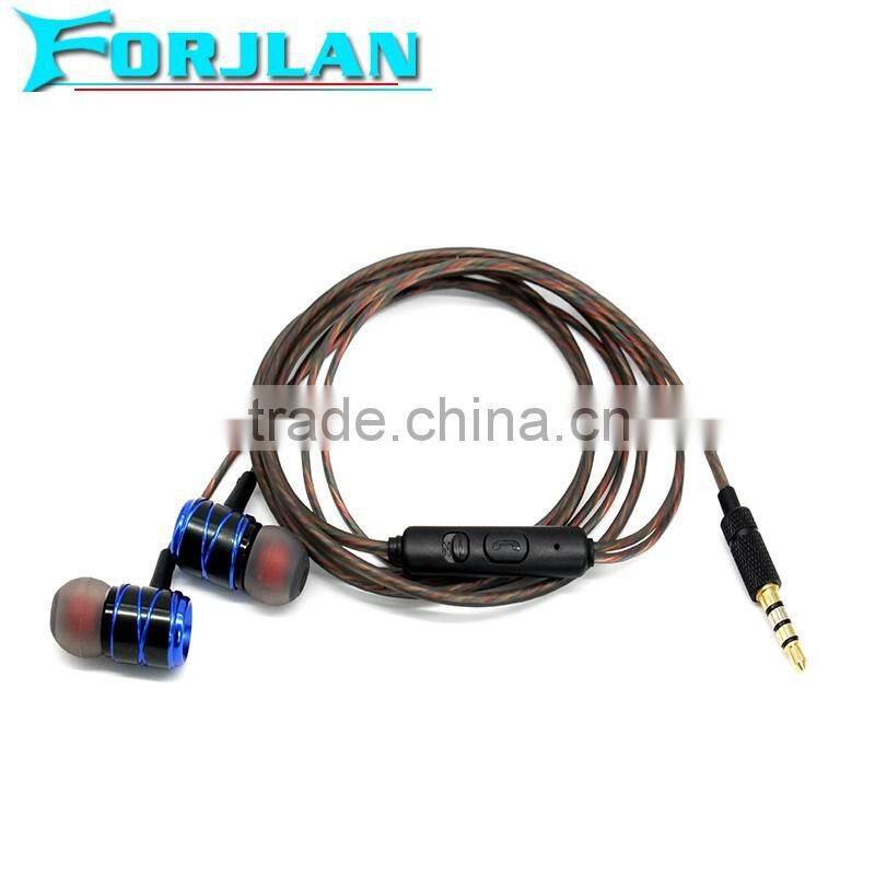 hot selling handfree earphone wired earbuds stereo 3.5mm