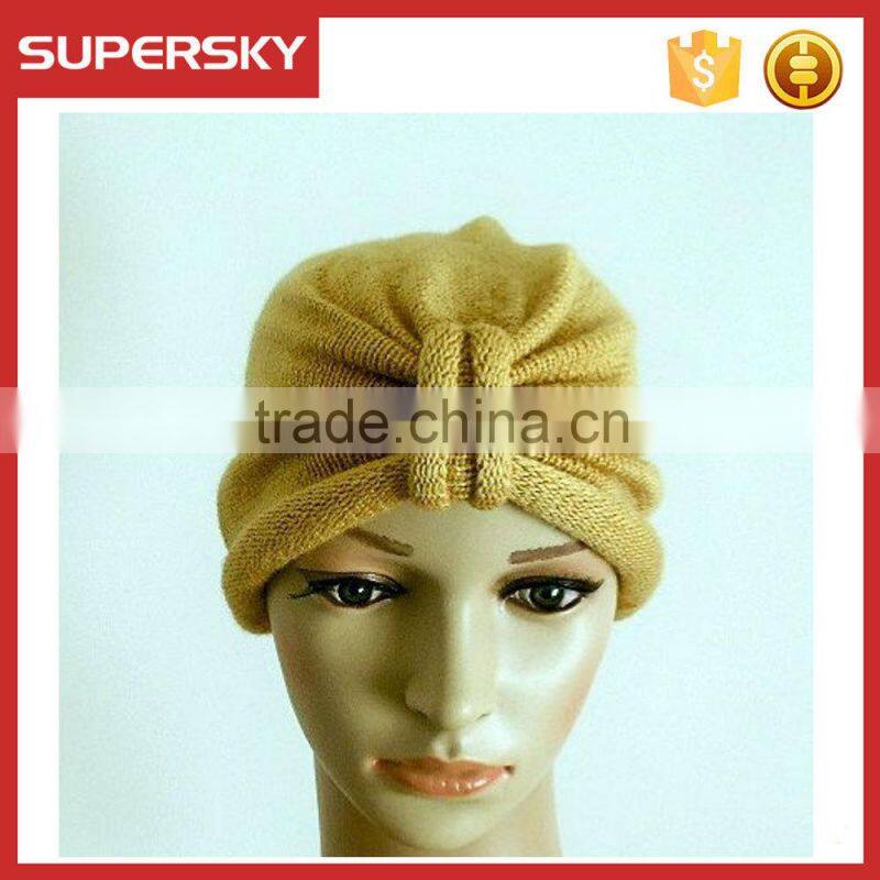 A-159 winter turban knitting pattern women twisted hat turban knitted full turban hat