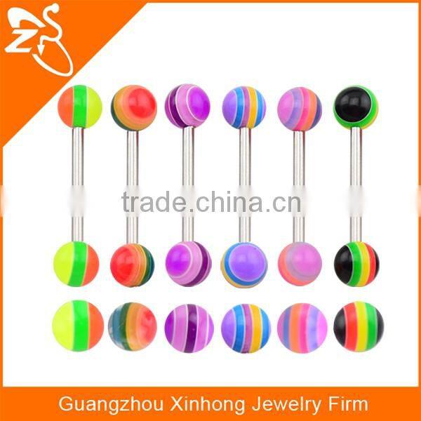 2016 fashion acrylic ball barbell tongue fake magnetic piercings body jewelry