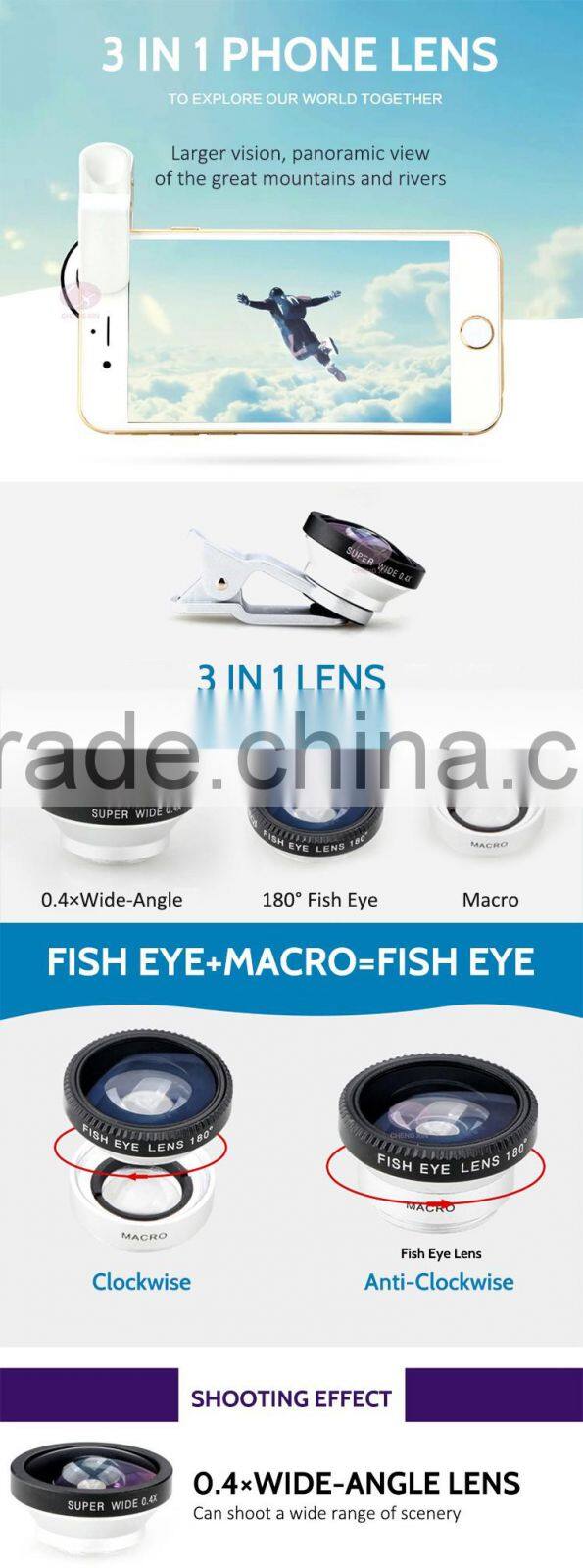 High Quality Triangular Prism 3d Lens for mobile phone