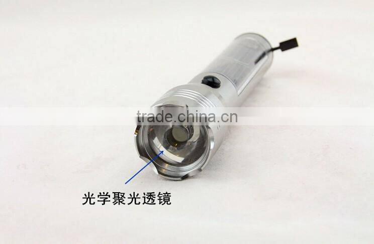 LED Light Solar Power Rechargeable Hybrid Light Solar Hybrid Flashlight