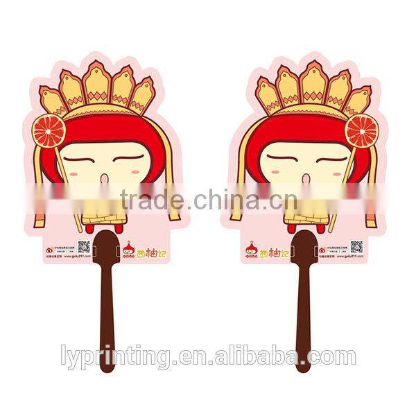 Promotional PP hand fan advertising hand fan printing