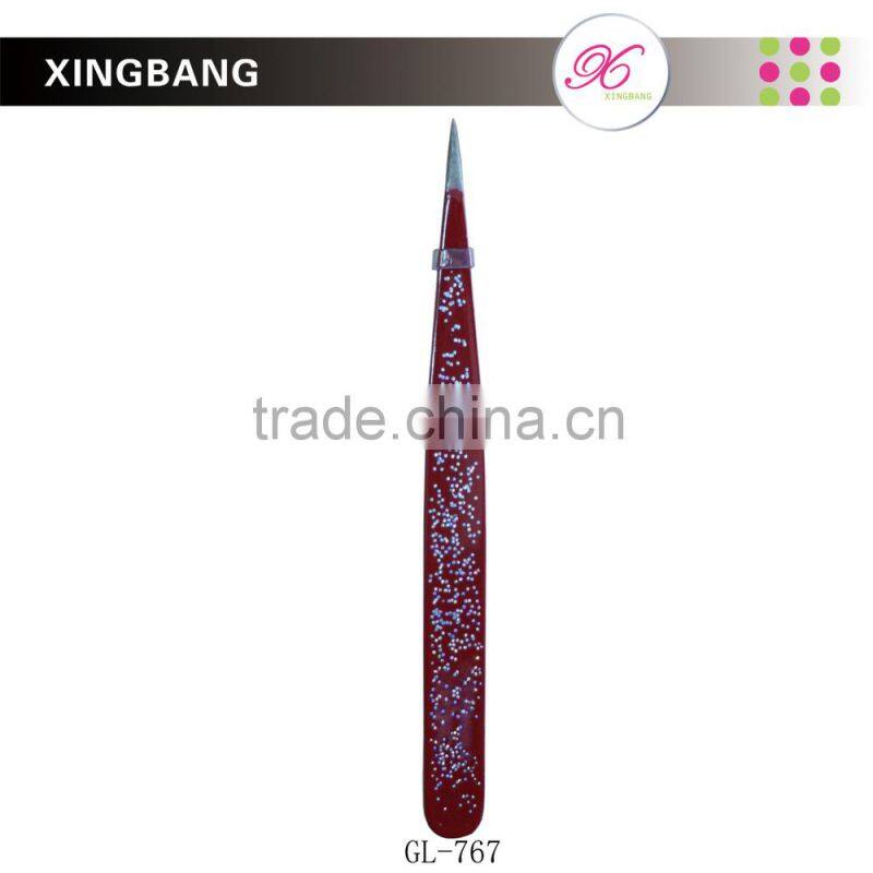 promotional spray painting tweezer, personal care tools with gilding design