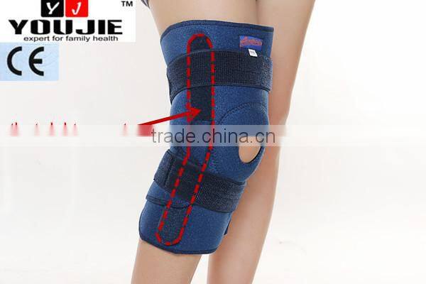 Strong support physical therapy Neoprene knee support knee brace pad with steel plate