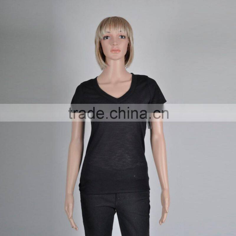 OEM Women blank short sleeve plain T shirt