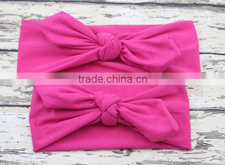 knot mother and baby plain hair cotton head band