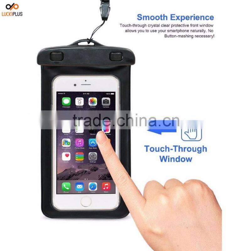 Luckiplus Travel Sport Swimming Phone Bag Waterproof, Snowproof, Dirtproof Case Bag for Phone Safe in Water