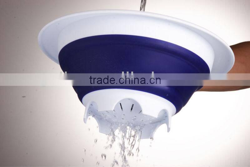 Middle plastic tpr collapsible colander