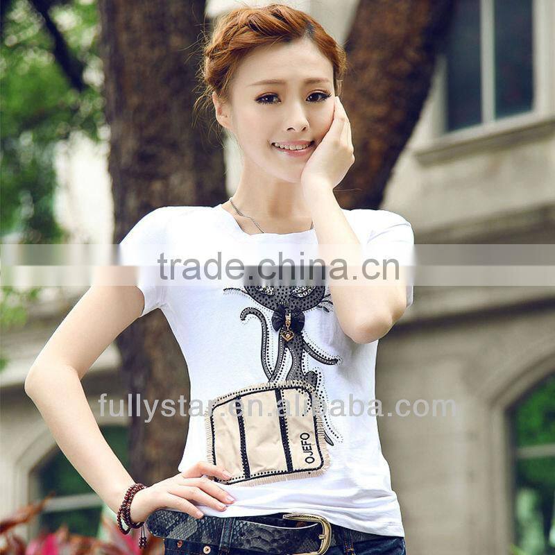 new spring han edition big yards short fashion basic t-shirt