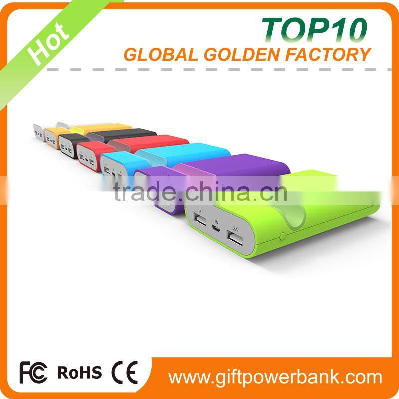 Hot Selling portable Dual USB Power Bank 6000 mAh for mobile devices