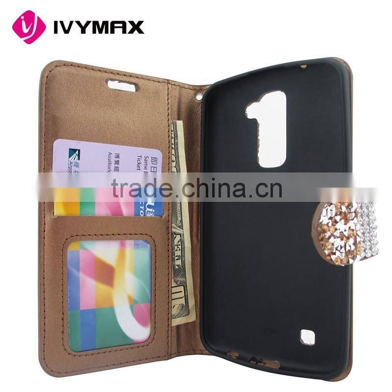 Wholesale alibaba leather wallet flip case for LG K10