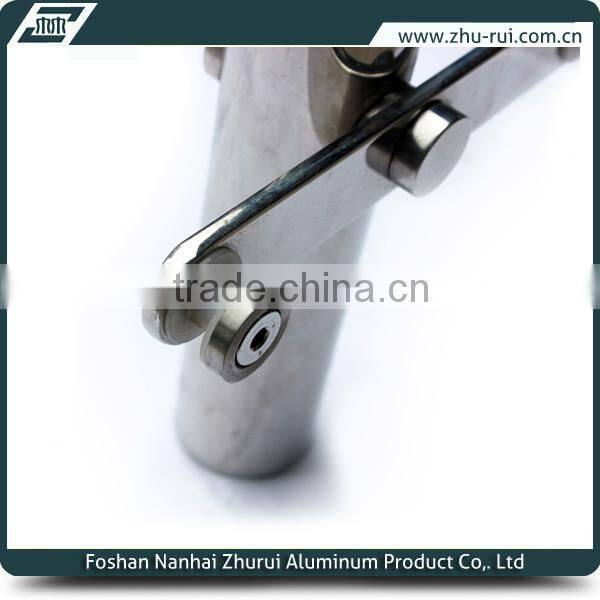 Round aluminum glass clamp rack/post for holding glass handrail