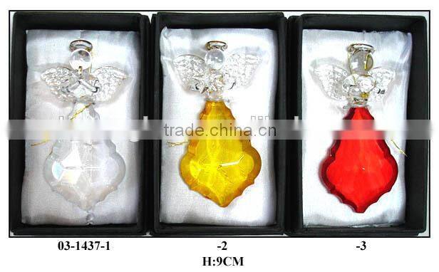 crystal craft angel glass decoration