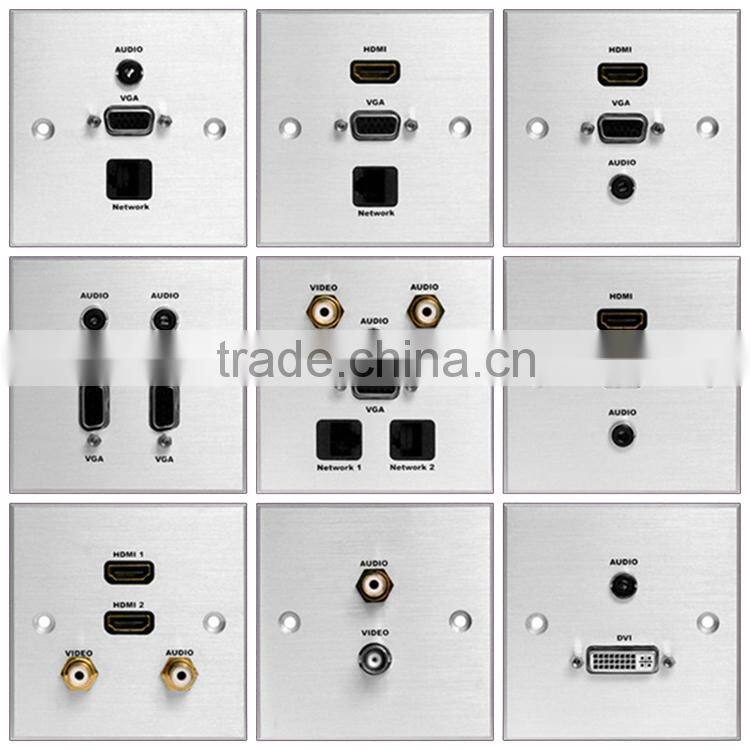 Metal material Faceplate86x86 wallplate audio video data
