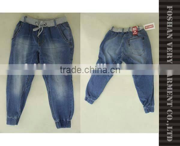 comfortable knitting jeans women / ladies jeans top design