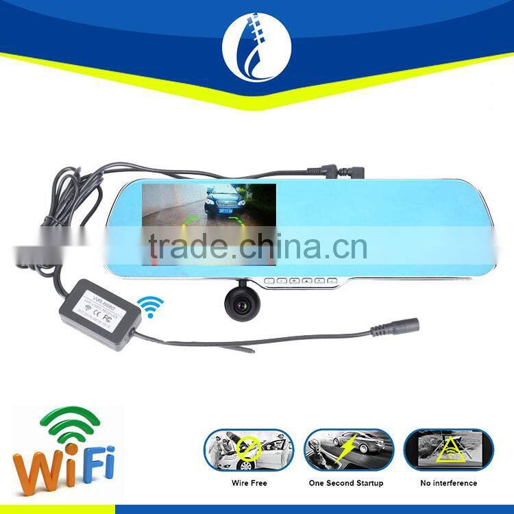 5'' Smart Android Rear View Mirror Quad Core with GPS Navigation,Dash Camera, wireless WIFI,Back Up Camera,Bluetooth