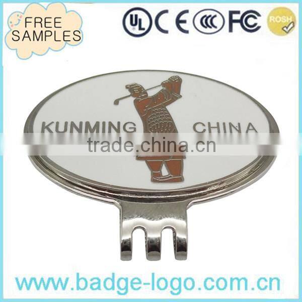 novelty classic magnet golf hat clips with ball marker