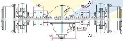 XCMG GYQ2700 COMPACTOR AXLE for XCMG XS262J 800351105 hydraulic single drum vibratory Roller axle