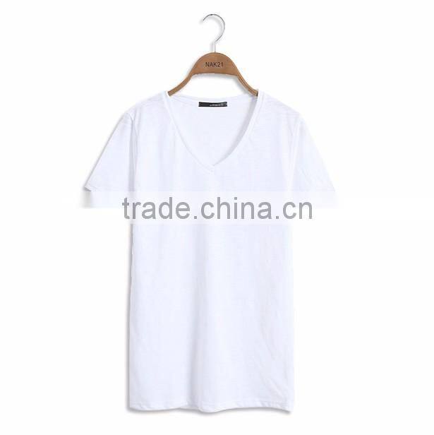 China factory OEM high quality short sleeve asymmetrical blank linen t shirts for women