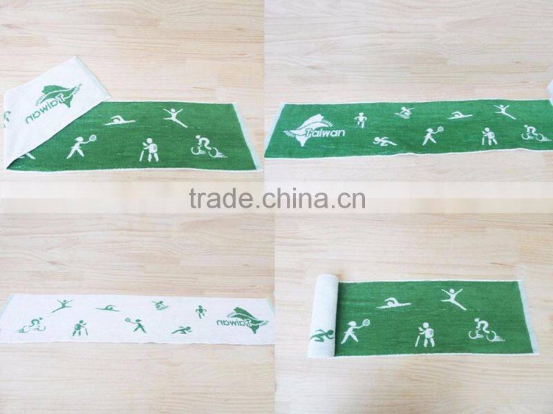 100% Cotton Terry Jacquard Sports Towel With Customized Logo