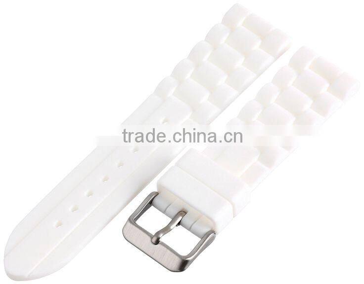 OEM welcome custom printed adjustable 23mm rubber strap for watch