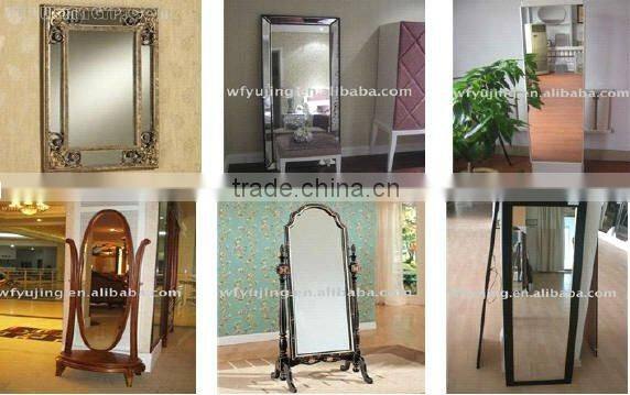 silver frame standing mirror home decor floor dressing mirror